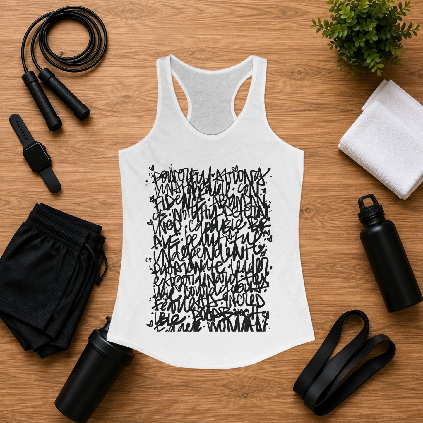 Emily Young Fitness - Racerback Graffiti Inspo Tank Top