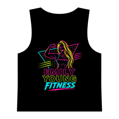 Babes of Steel Crop Tank – Retro Neon Fitness Tank Top