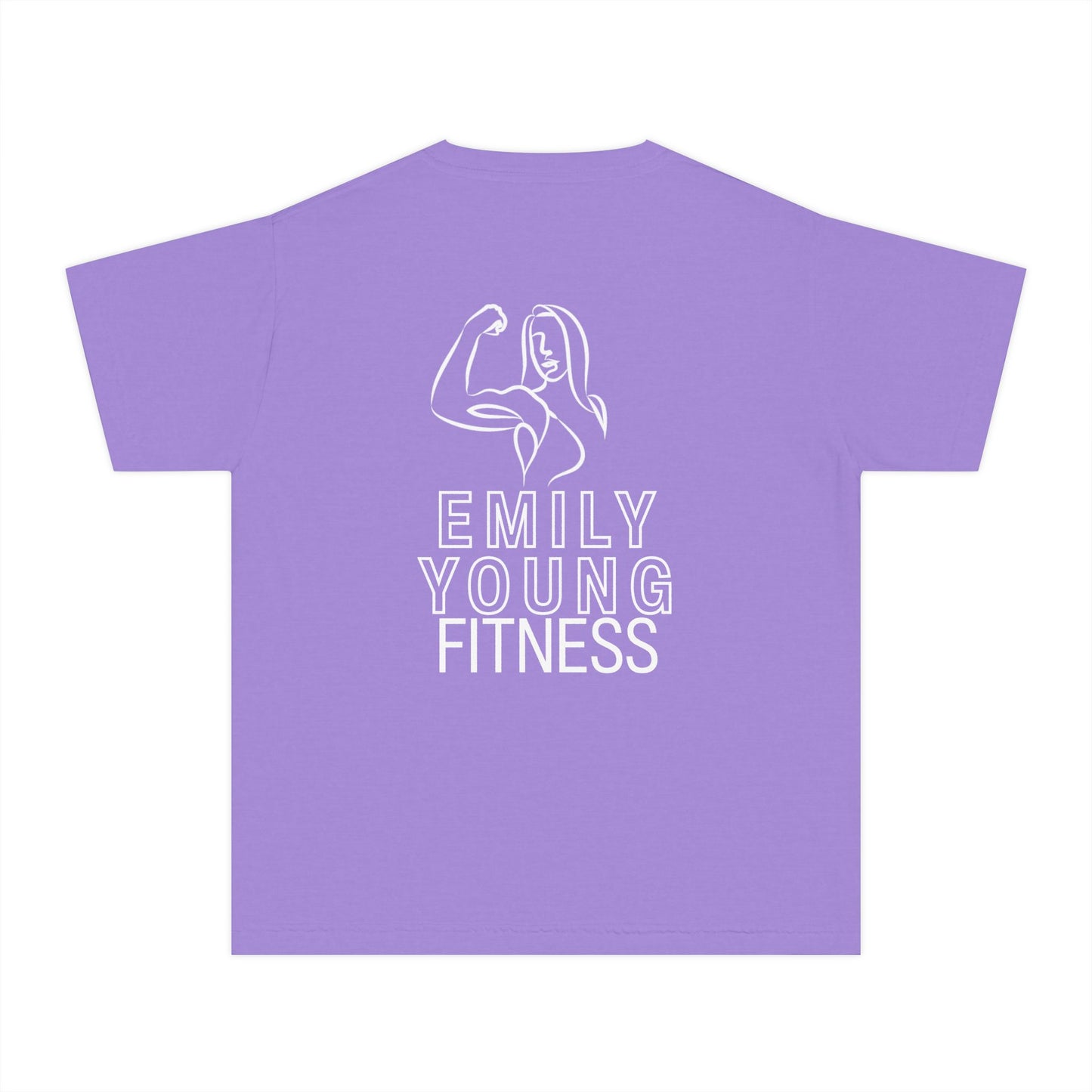 Emily Young Fitness Youth Tee — "LIKE A GIRL" Graphic Workout Shirt