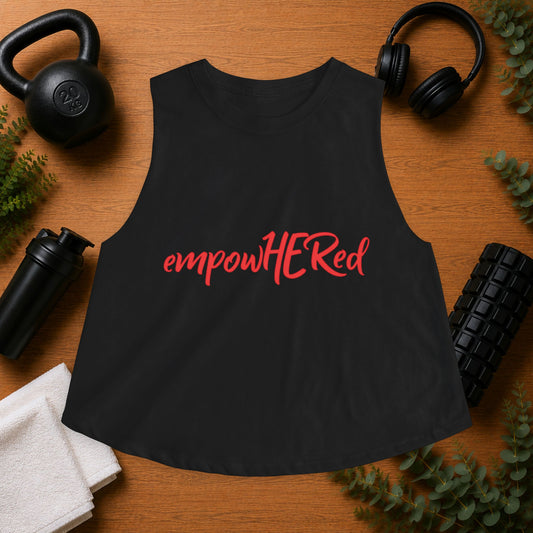 Emily Young Fitness — empowHERed Women's Crop Top (Athletic Raw-Edge Workout Tank)