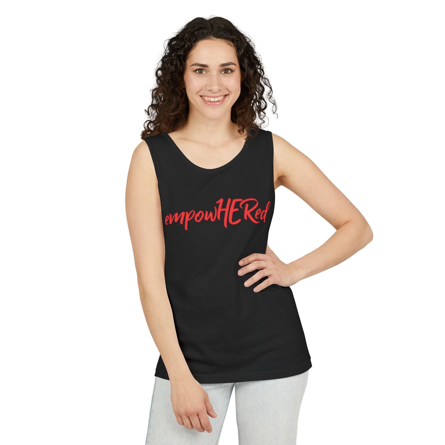 Emily Young Fitness - EmpowHERed Tank Top — Women’s Empowerment Muscle Line Art Tank