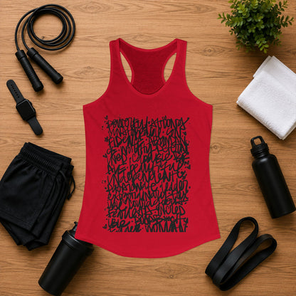 Emily Young Fitness - Racerback Graffiti Inspo Tank Top