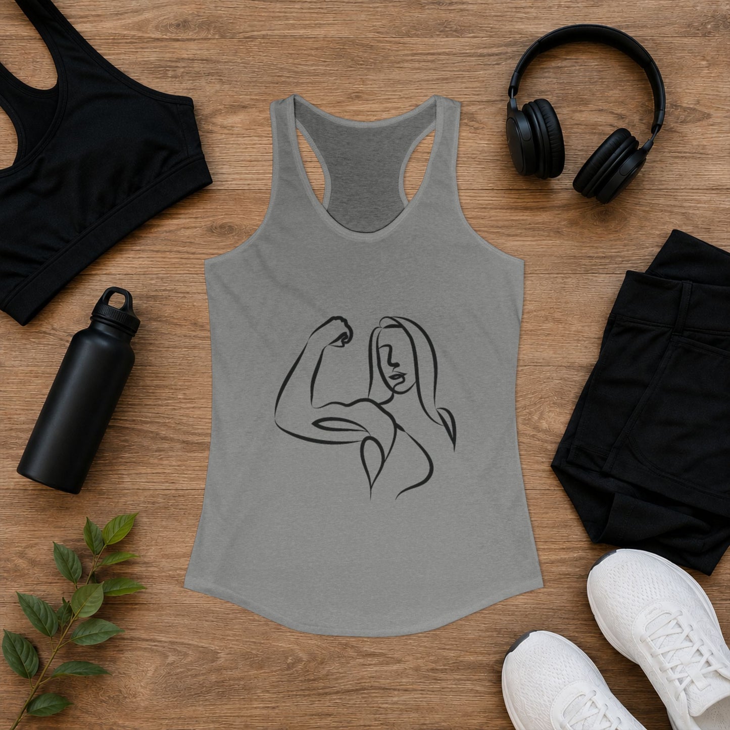 Emily Young Fitness - Line Drawing Women's Ideal Racerback Tank