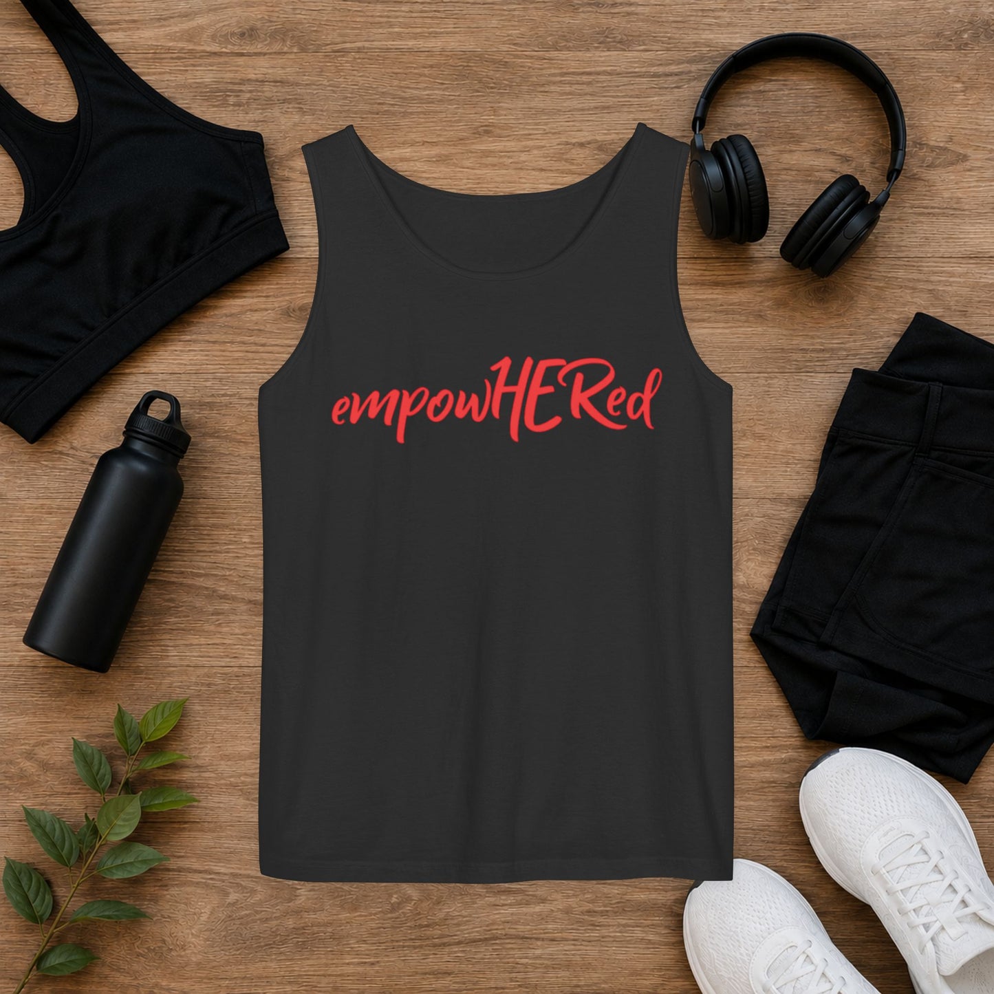 Emily Young Fitness - EmpowHERed Tank Top — Women’s Empowerment Muscle Line Art Tank