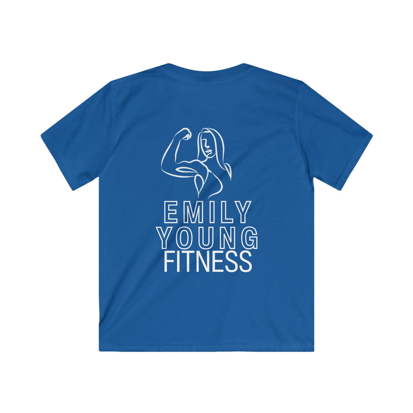 Emily Young Fitness Kids Tee — "PowHerFul" Motivational Youth Fitness Shirt