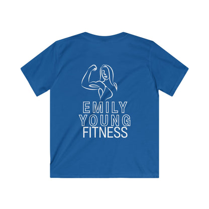 Emily Young Fitness Kids Tee — "PowHerFul" Motivational Youth Fitness Shirt