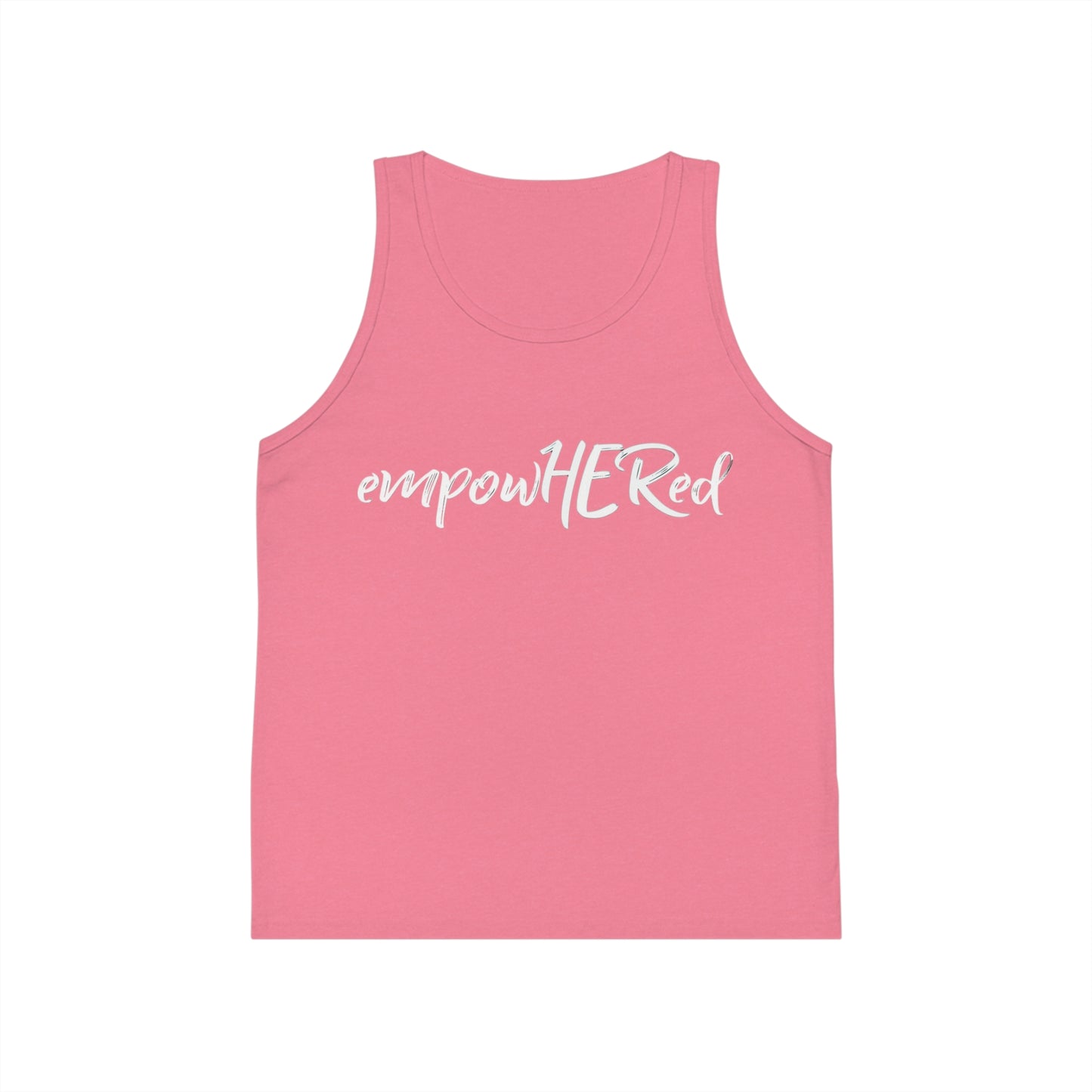 Emily Young Fitness Kid's Tank — "empowHERed" Motivational Girls' Jersey Tank
