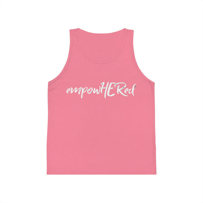 Emily Young Fitness Kid's Tank — "empowHERed" Motivational Girls' Jersey Tank