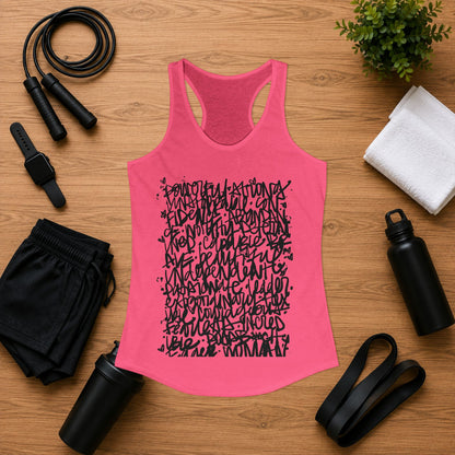 Emily Young Fitness - Racerback Graffiti Inspo Tank Top
