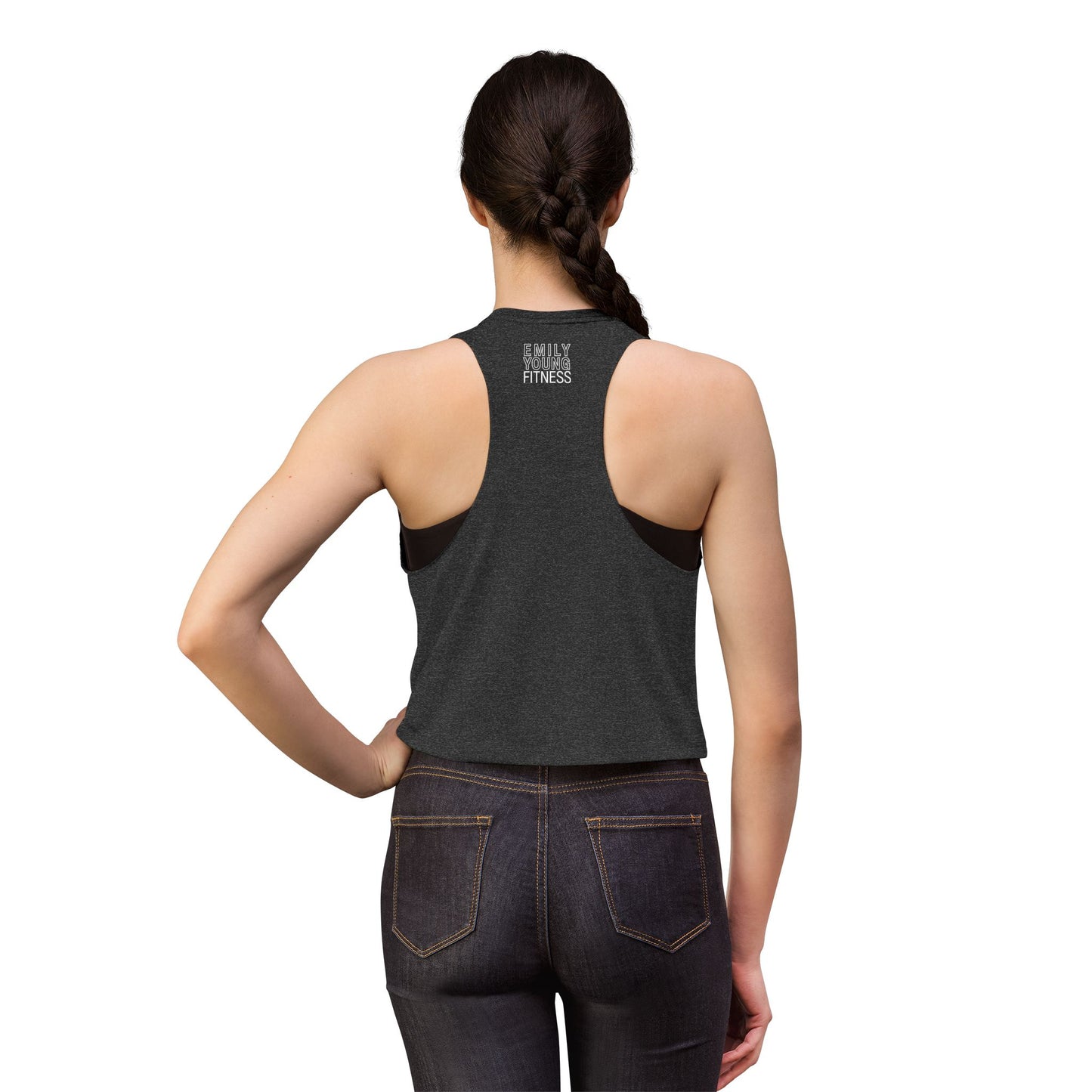 Emily Young Fitness — empowHERed Women's Crop Top (Athletic Raw-Edge Workout Tank)