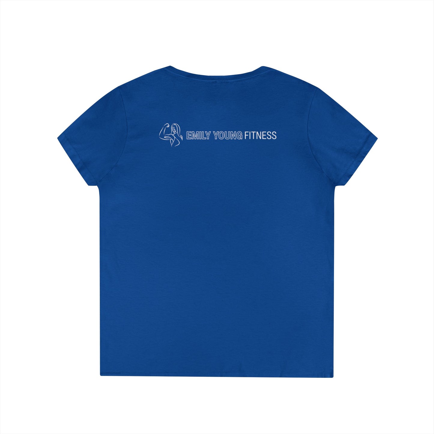 Emily Young Fitness - "PowHERful V‑Neck Tee — Women’s Empowerment Fitness Shirt