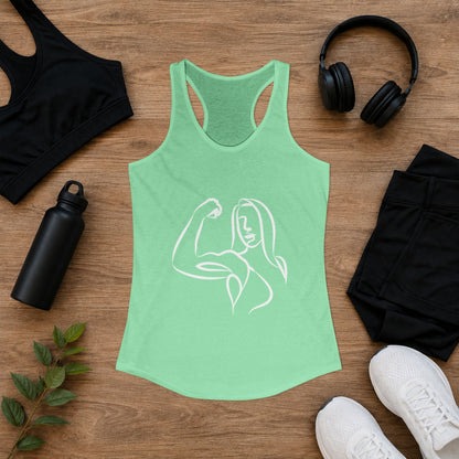 Emily Young Fitness - Line Drawing Women's Ideal Racerback Tank