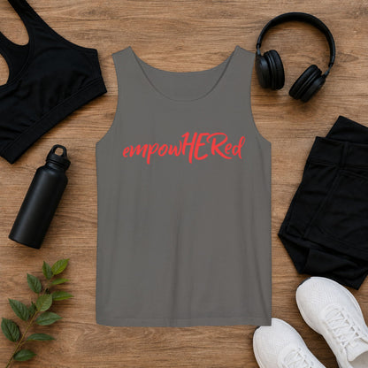 Emily Young Fitness - EmpowHERed Tank Top — Women’s Empowerment Muscle Line Art Tank