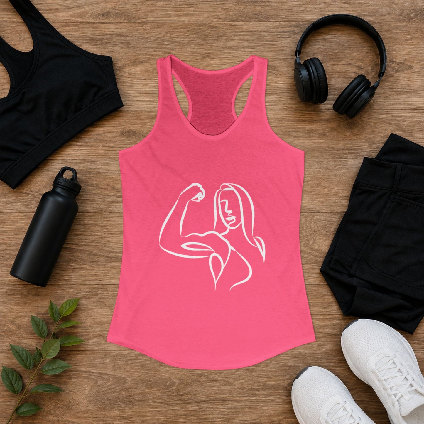 Emily Young Fitness - Line Drawing Women's Ideal Racerback Tank