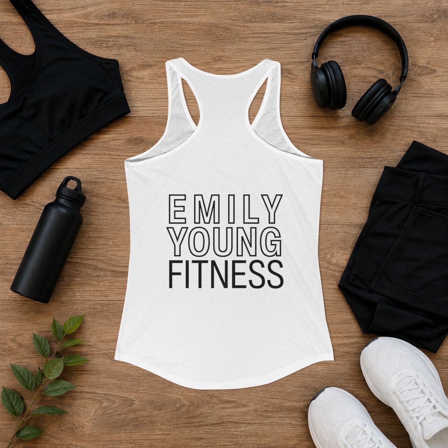 Emily Young Fitness - Line Drawing Women's Ideal Racerback Tank