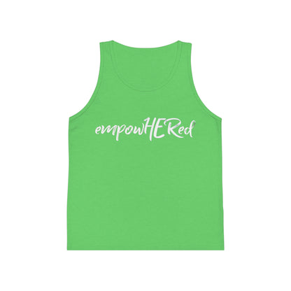 Emily Young Fitness Kid's Tank — "empowHERed" Motivational Girls' Jersey Tank