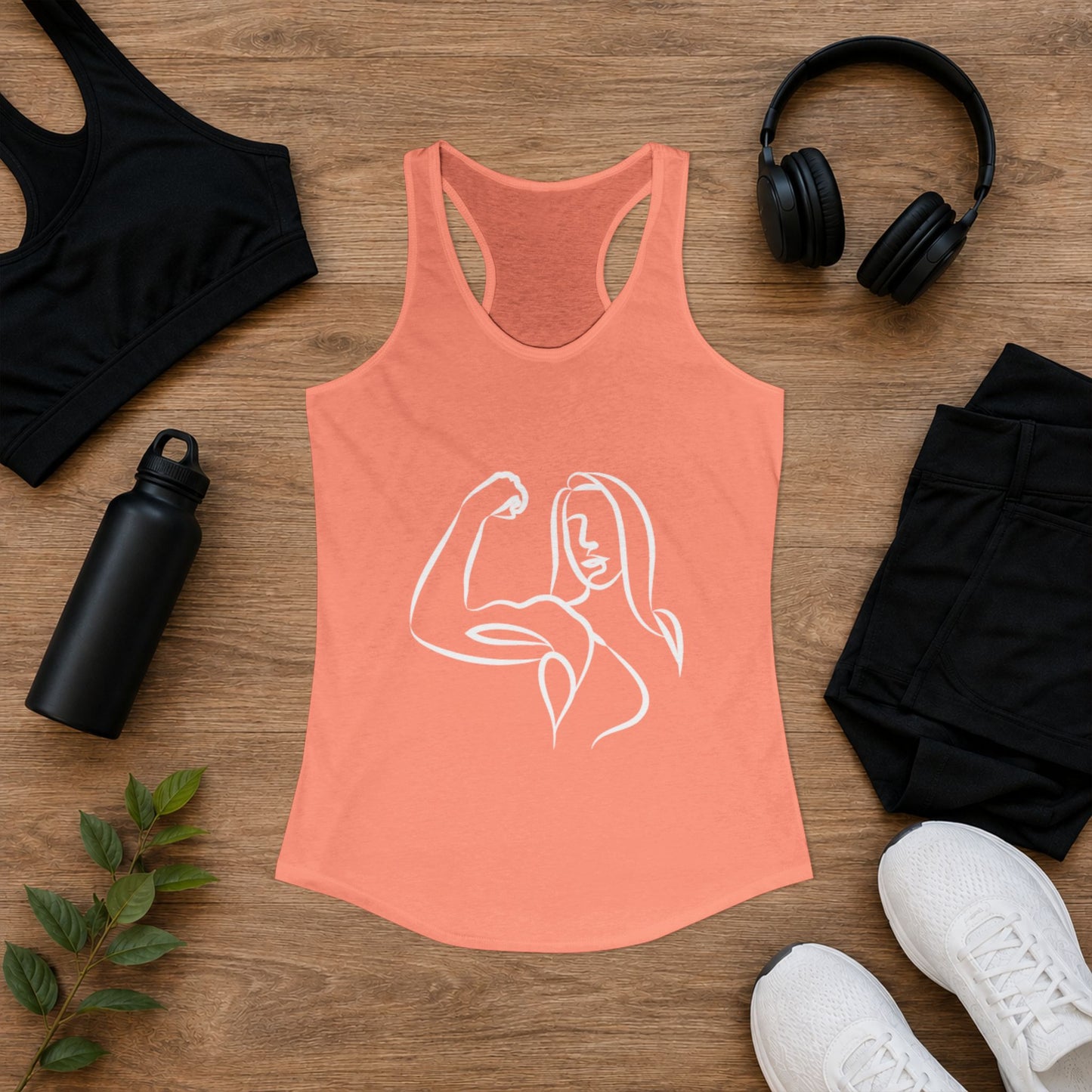Emily Young Fitness - Line Drawing Women's Ideal Racerback Tank