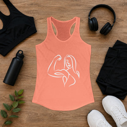 Emily Young Fitness - Line Drawing Women's Ideal Racerback Tank