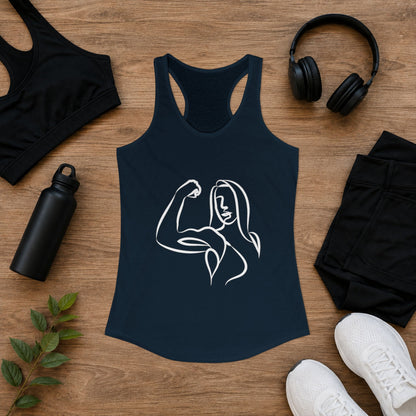 Emily Young Fitness - Line Drawing Women's Ideal Racerback Tank