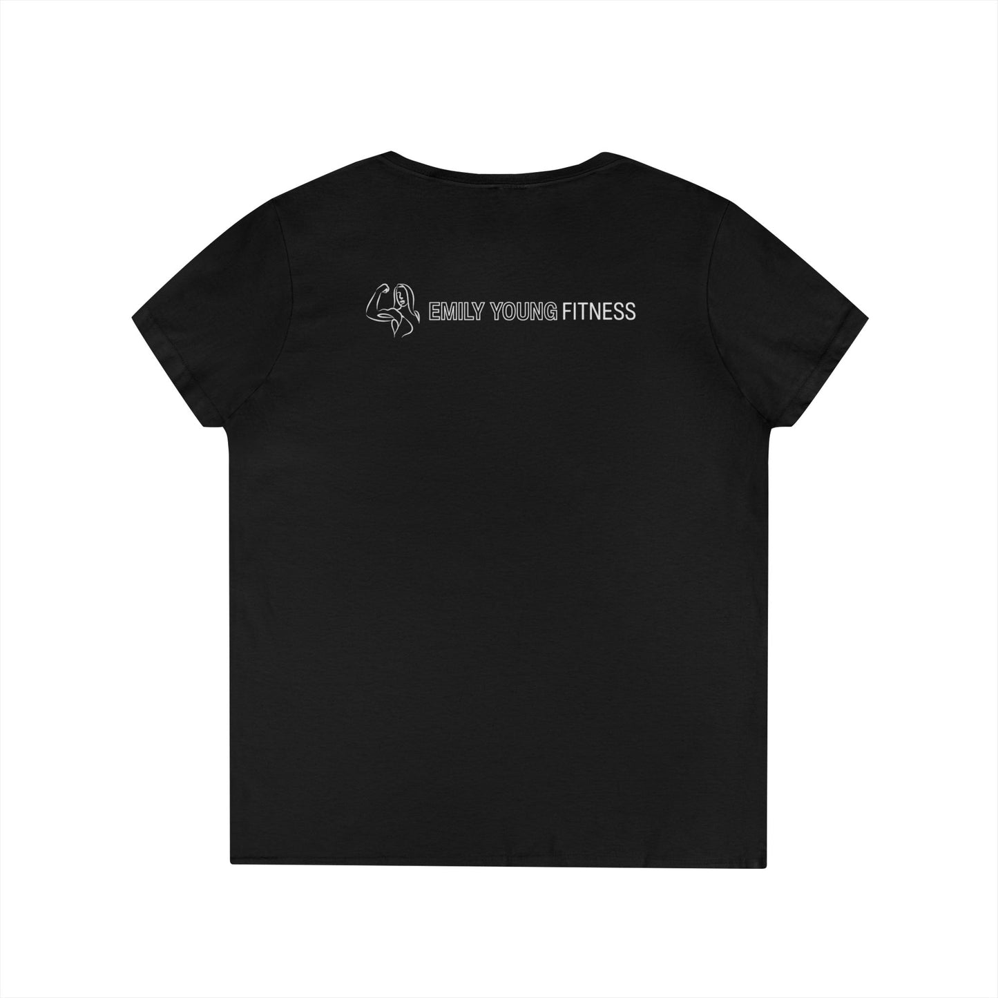 Emily Young Fitness - "PowHERful V‑Neck Tee — Women’s Empowerment Fitness Shirt