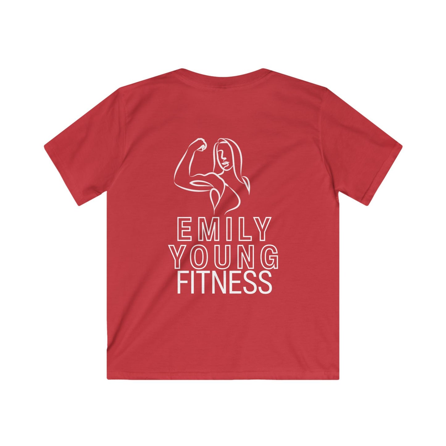Emily Young Fitness Kids Tee — "PowHerFul" Motivational Youth Fitness Shirt