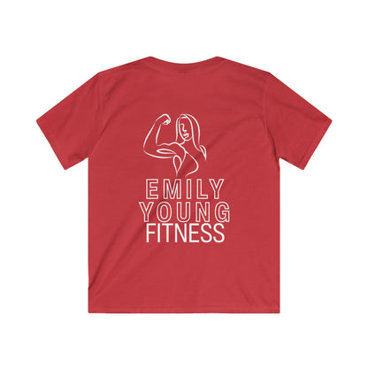 Emily Young Fitness Kids Tee — "PowHerFul" Motivational Youth Fitness Shirt