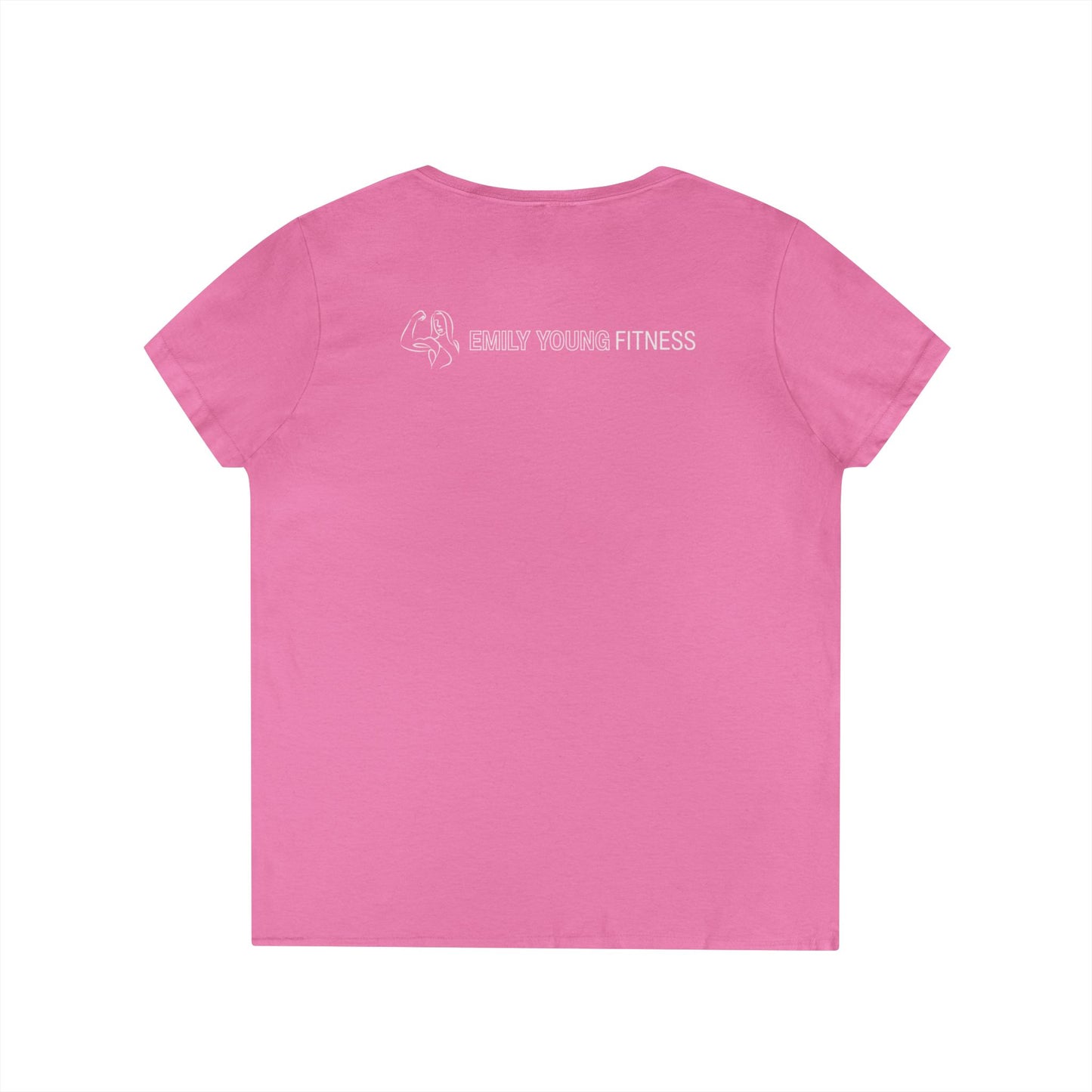 Emily Young Fitness - "PowHERful V‑Neck Tee — Women’s Empowerment Fitness Shirt