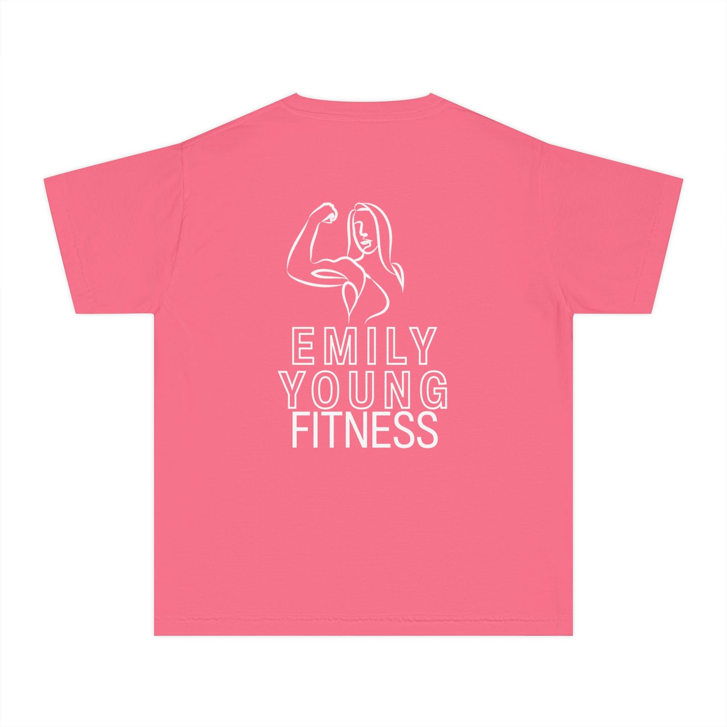Emily Young Fitness Youth Tee — "LIKE A GIRL" Graphic Workout Shirt