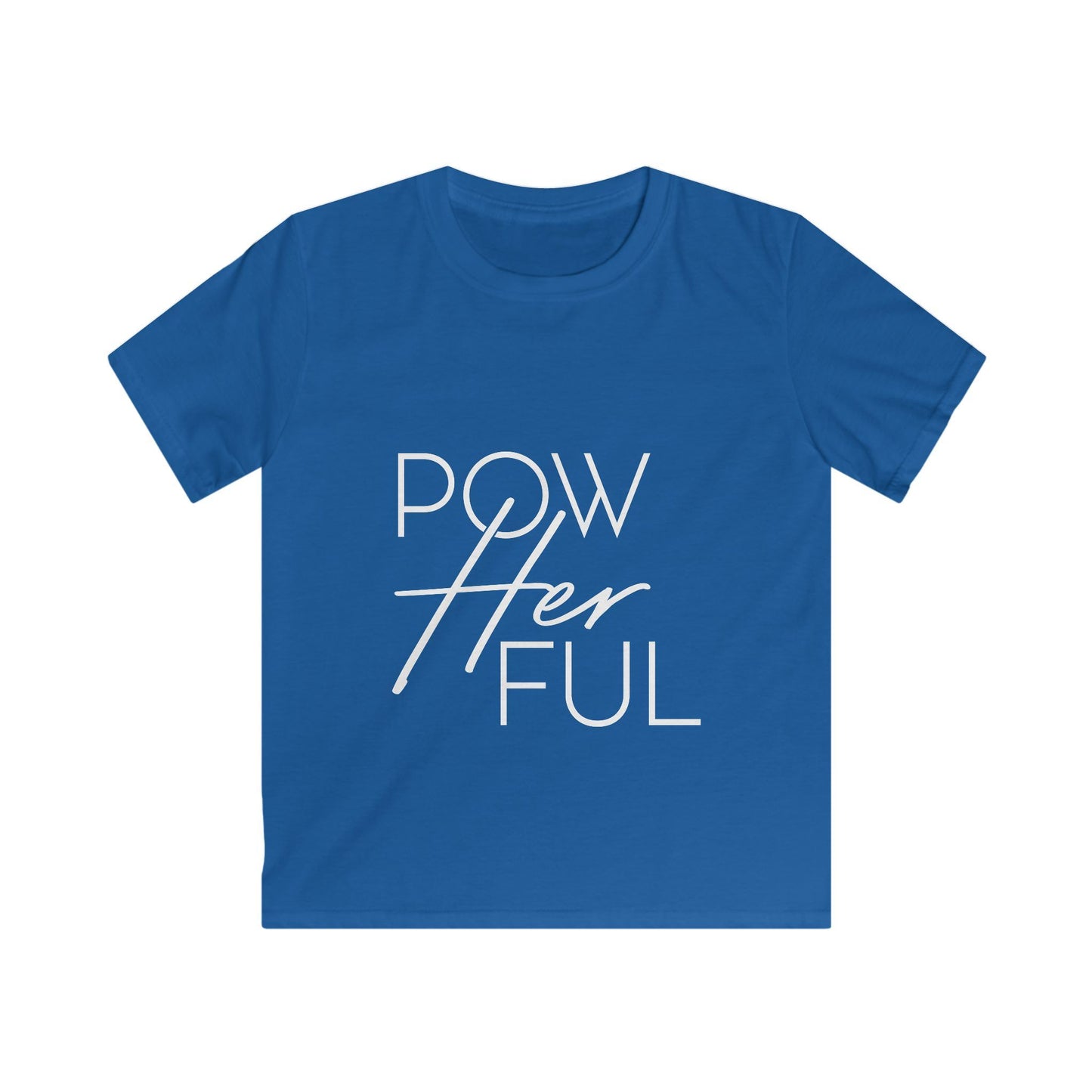 Emily Young Fitness Kids Tee — "PowHerFul" Motivational Youth Fitness Shirt
