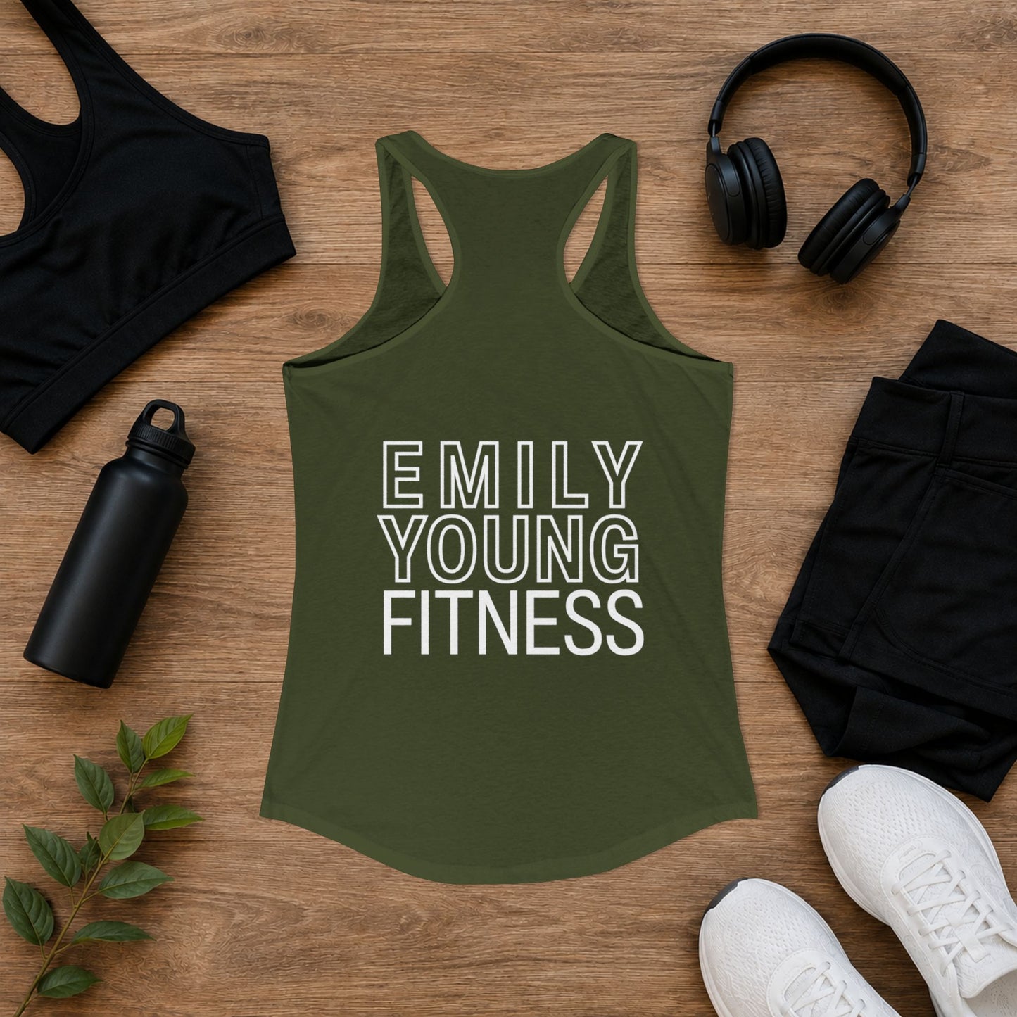 Emily Young Fitness - Line Drawing Women's Ideal Racerback Tank