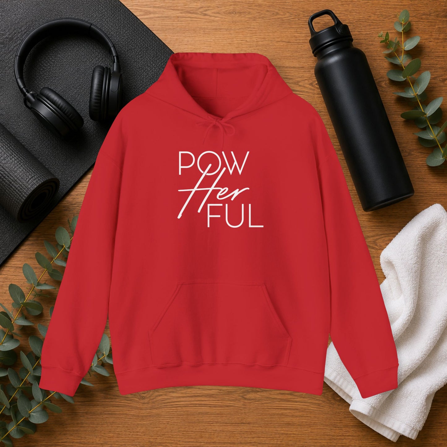 Emily Young Fitness PowHerFul Hoodie — Motivational Trainer Hoodie for Women