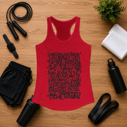 Emily Young Fitness - Racerback Graffiti Inspo Tank Top