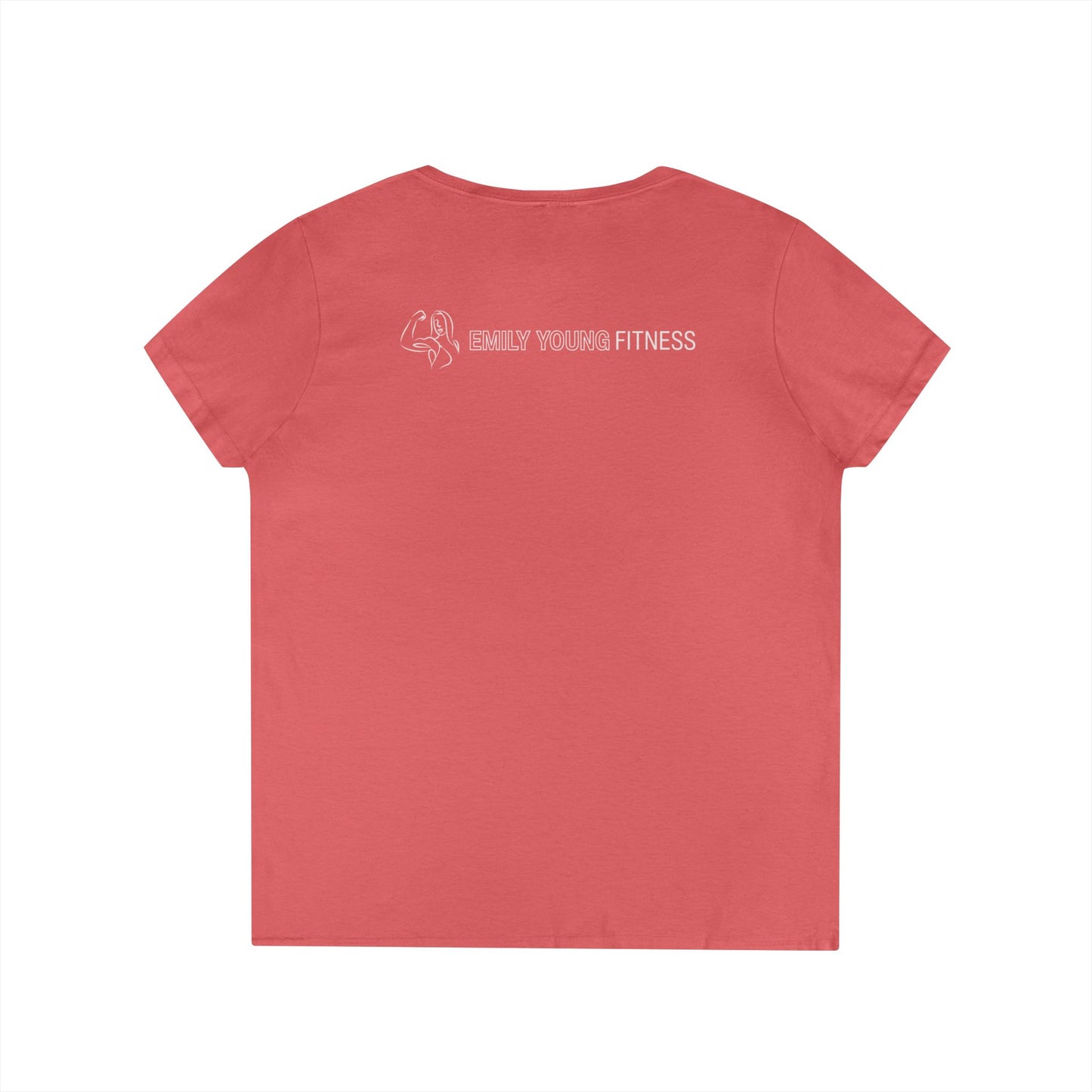 Emily Young Fitness - "PowHERful V‑Neck Tee — Women’s Empowerment Fitness Shirt