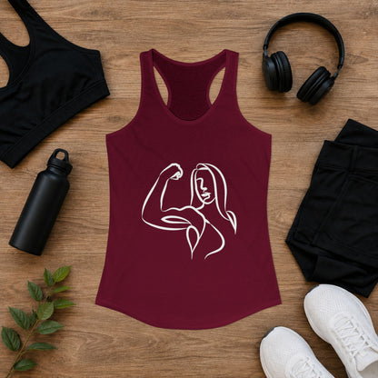 Emily Young Fitness - Line Drawing Women's Ideal Racerback Tank
