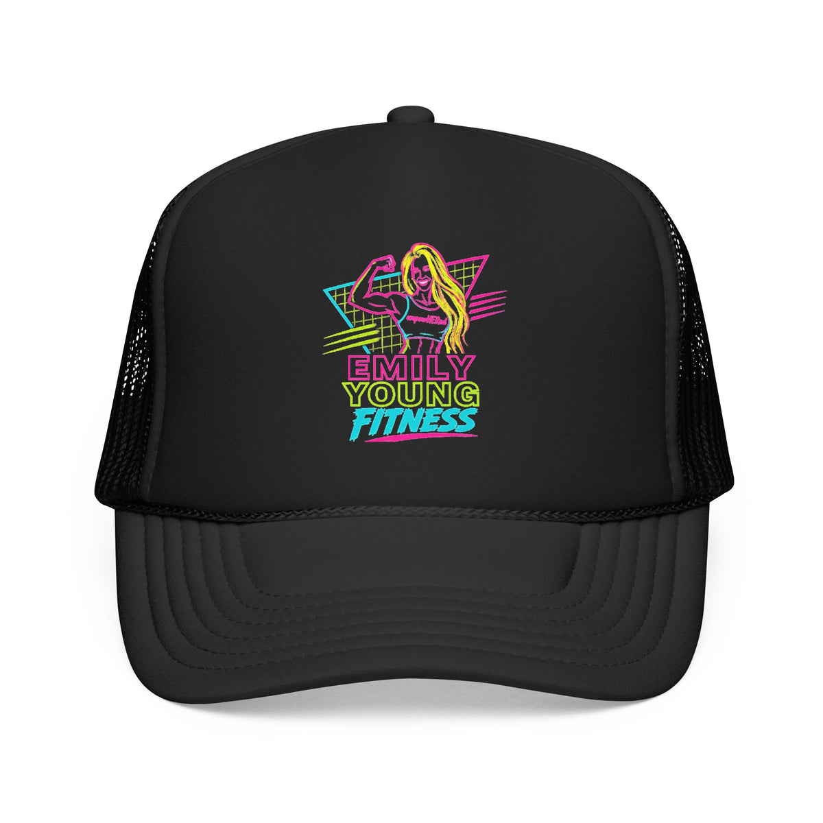 Emily Young Fitness - Retro Neon Fitness Trucker Mesh Hat