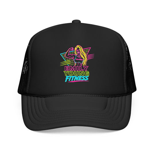Emily Young Fitness - Retro Neon Fitness Trucker Mesh Hat