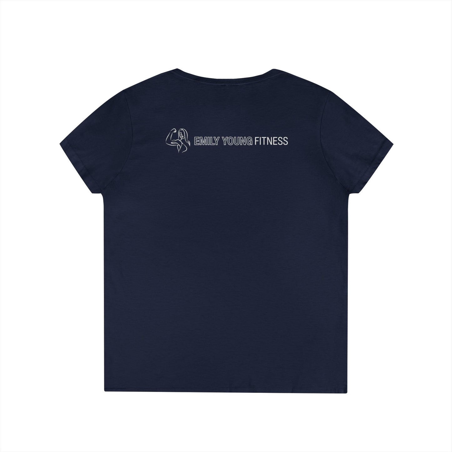 Emily Young Fitness - "PowHERful V‑Neck Tee — Women’s Empowerment Fitness Shirt