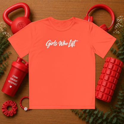 Emily Young Fitness - Girls Who Lift Youth Tee
