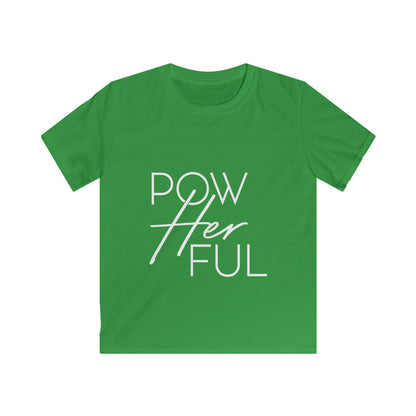 Emily Young Fitness Kids Tee — "PowHerFul" Motivational Youth Fitness Shirt