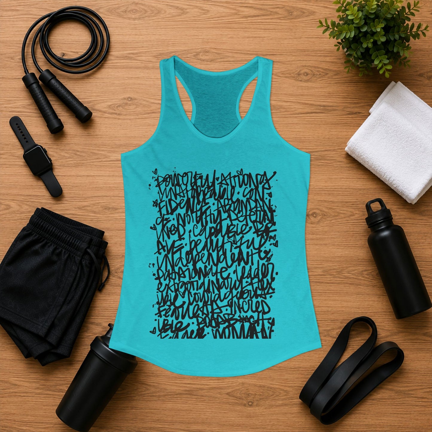 Emily Young Fitness - Racerback Graffiti Inspo Tank Top