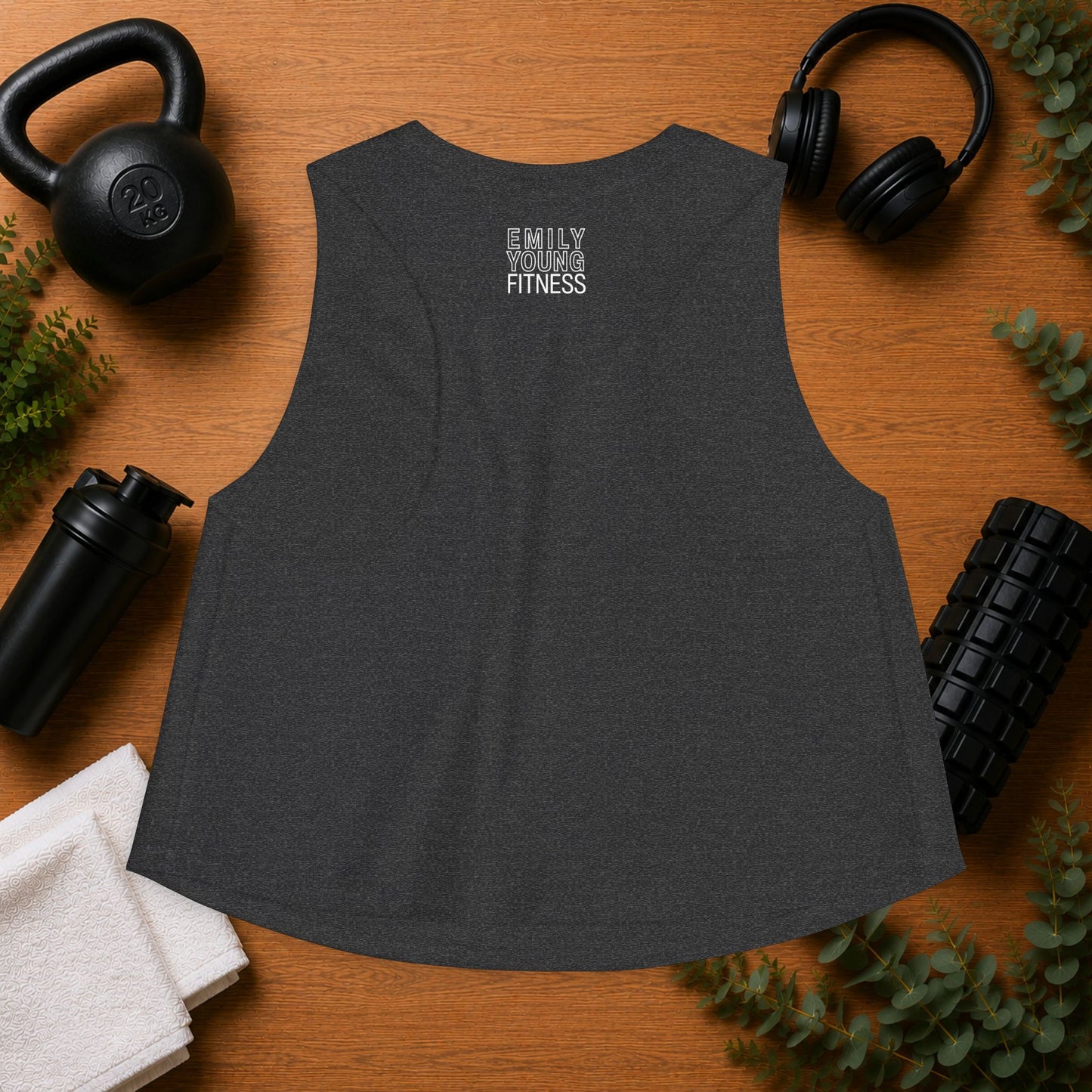 Emily Young Fitness — empowHERed Women's Crop Top (Athletic Raw-Edge Workout Tank)