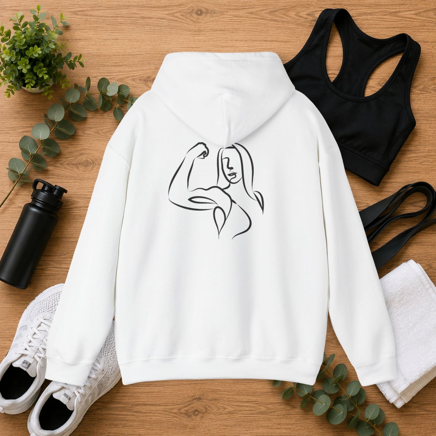 Emily Young Fitness — Women's Strength Line Drawing Graphic Hoodie